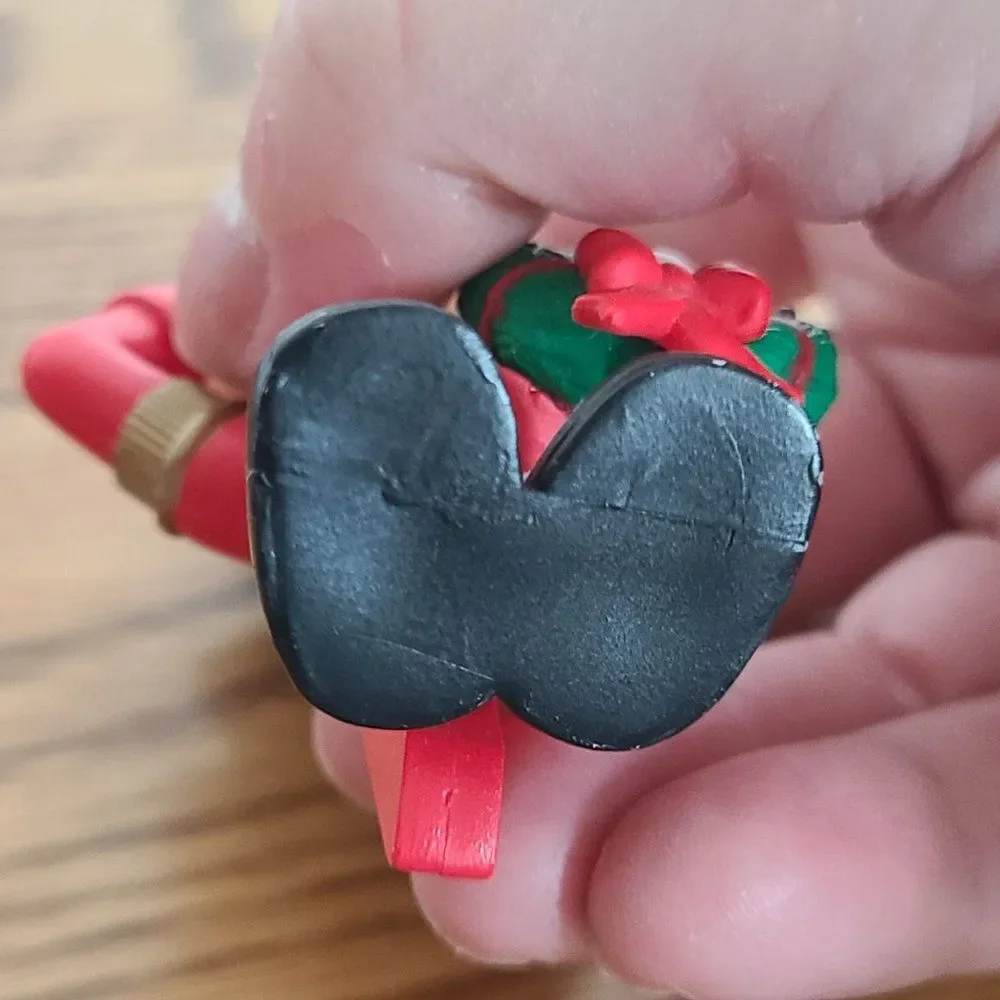 Disney Vintage Blown Glass Minnie Mouse and Mickey Mouse Nutcracker Ornaments